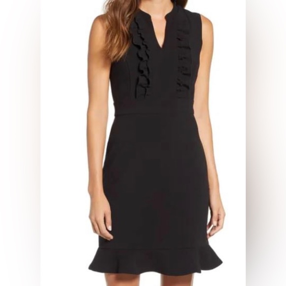 Karl Lagerfeld Dresses & Skirts - Karl Lagerfeld Little Black Dress with Ruffles Size 0